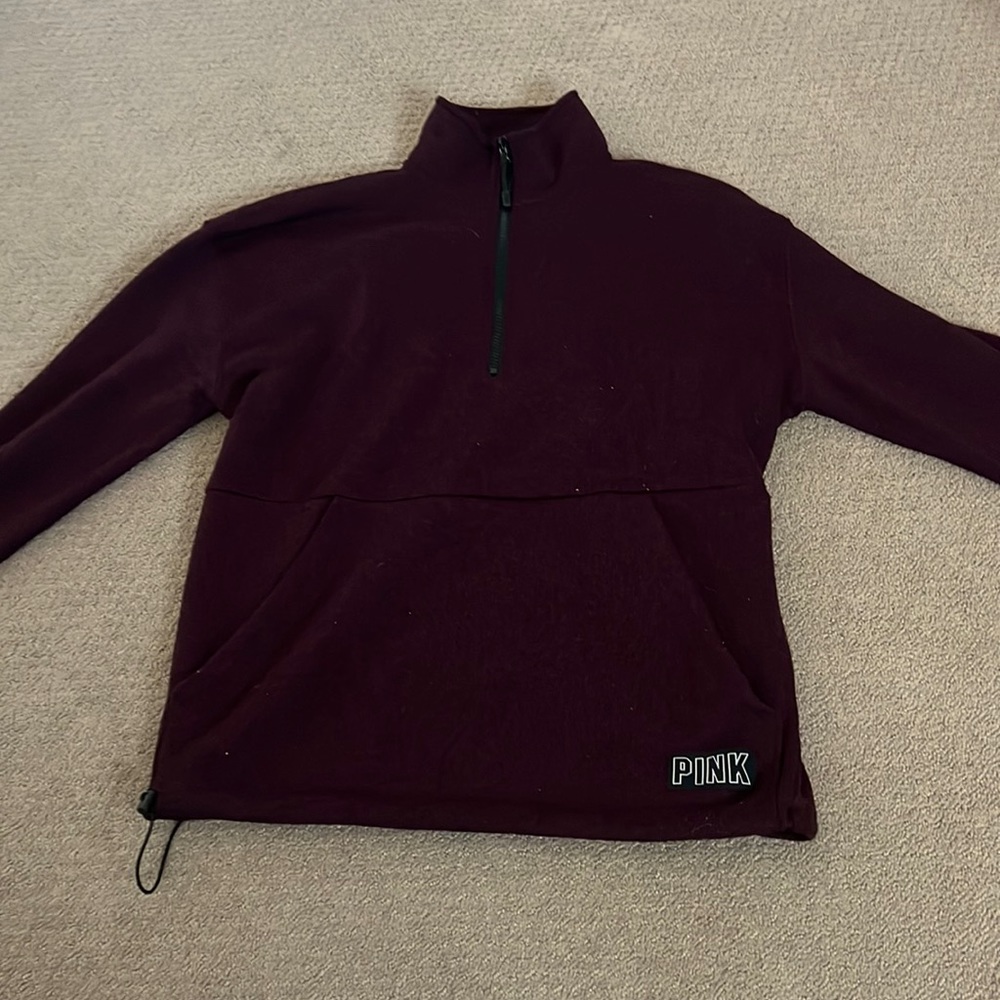 Purple Victoria’s Secret pink brand quarter zip